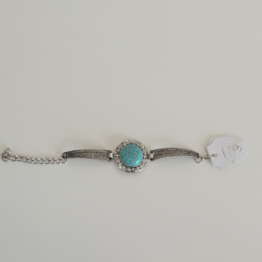 5 for $25 Elegant Silver and Turquoise Bracelet